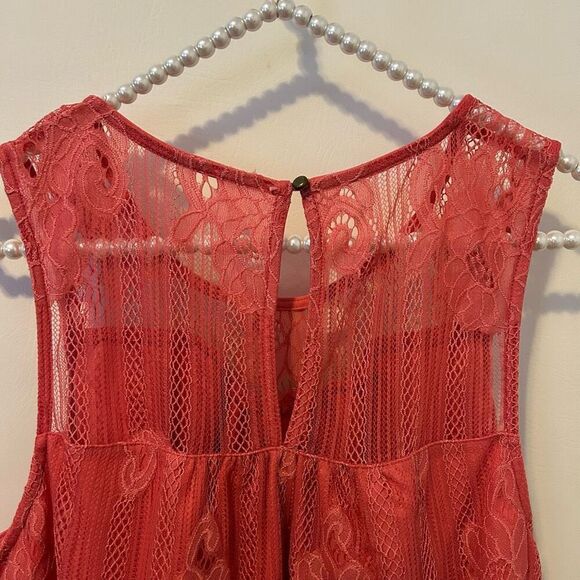 Maurices Womens Tank Top Size 2X pink lace Modal Spring dainty Y2K summer femini - Picture 9 of 11